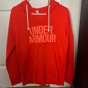 Orange and peach under armor sweatshirt